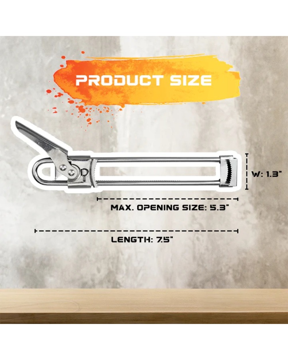 Rickon Stainless Steel Adjustable Opener for Smooth Kitchen Cooking front-5