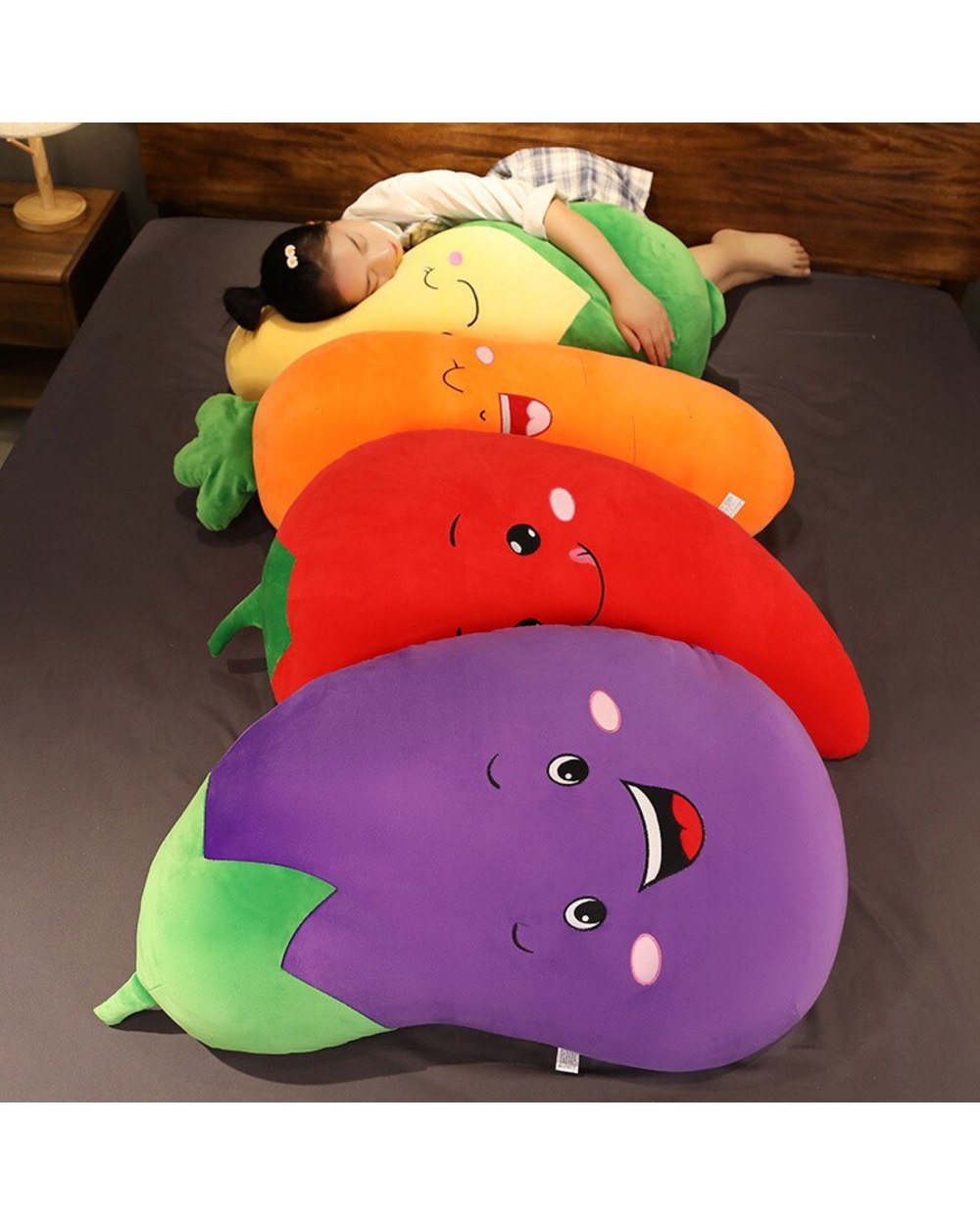 30/50CM Cartoon Smile Carrot chili corn Plush toy front-2