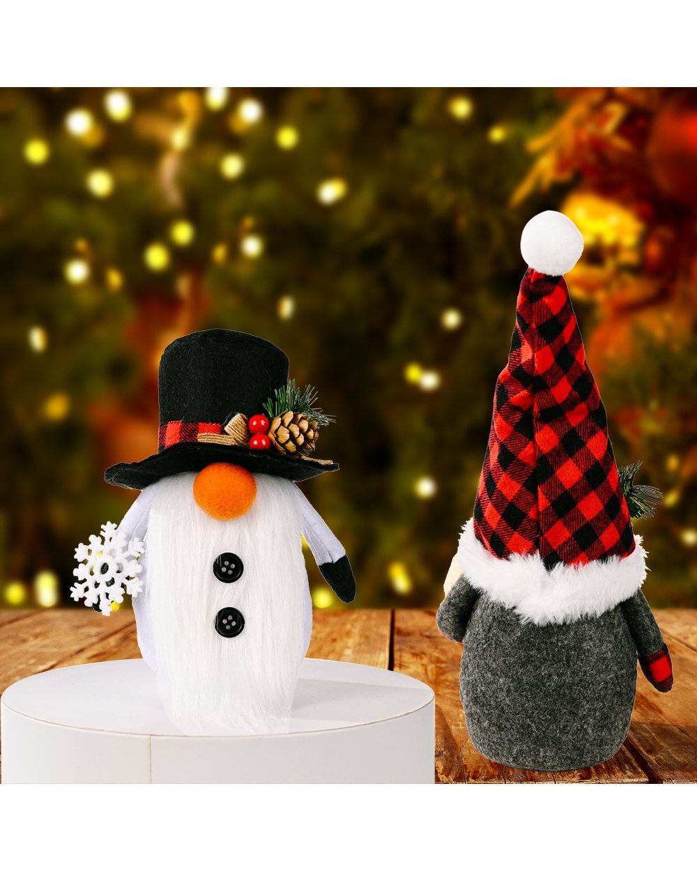 2022 New Christmas Long Legged Santa Gnome Plush Doll Ornament Xmas Elf Toys Holiday Home Party Decor Kids Gift front-2