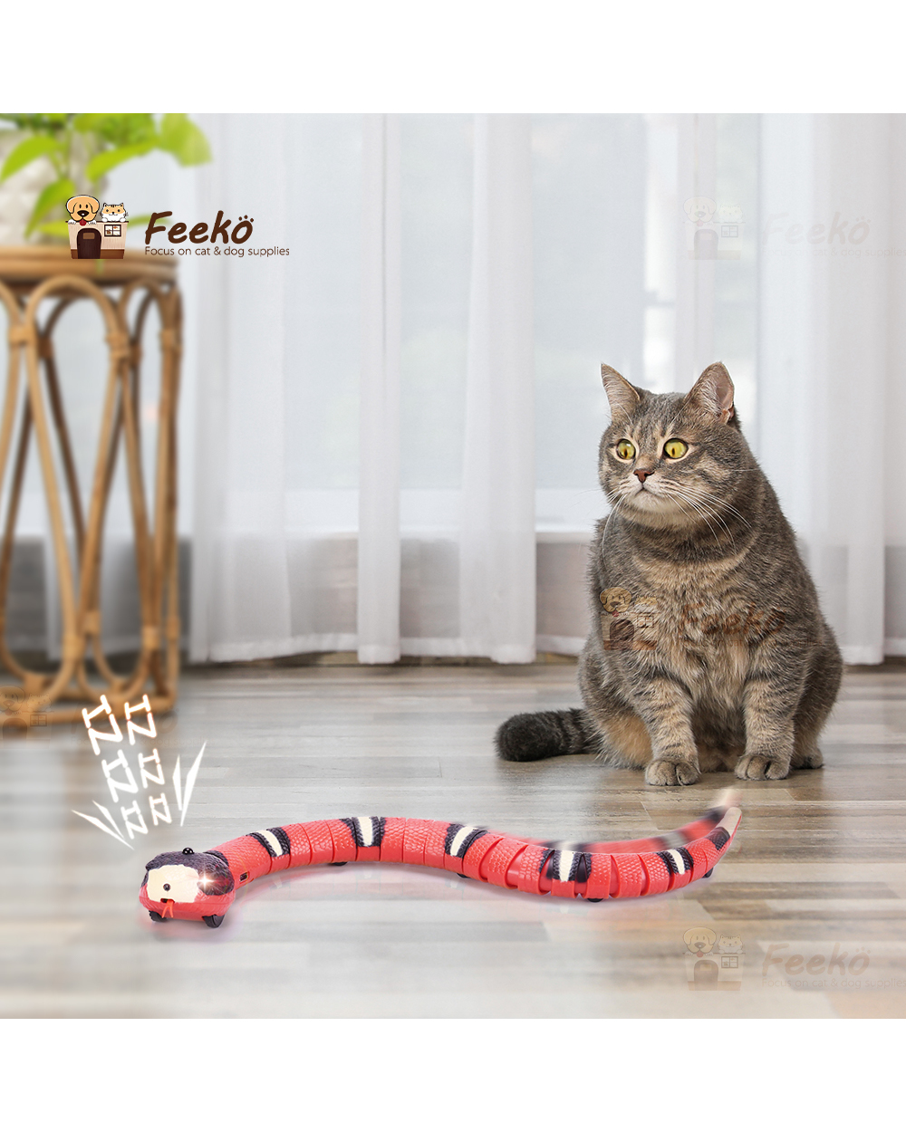 Smart Sensing Snake Cat Toys front-5