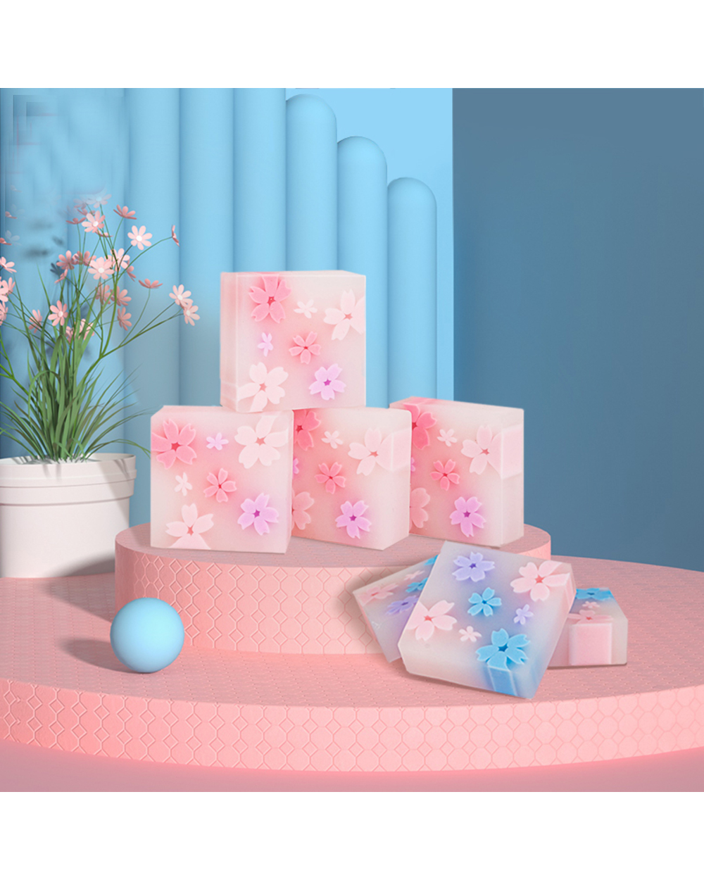 1 Pcs Cute Pink Sakura Eraser Cherry 2B Eraser Material Escolar Kawaii Stationery School Supplies Papelaria Gift For St front-2