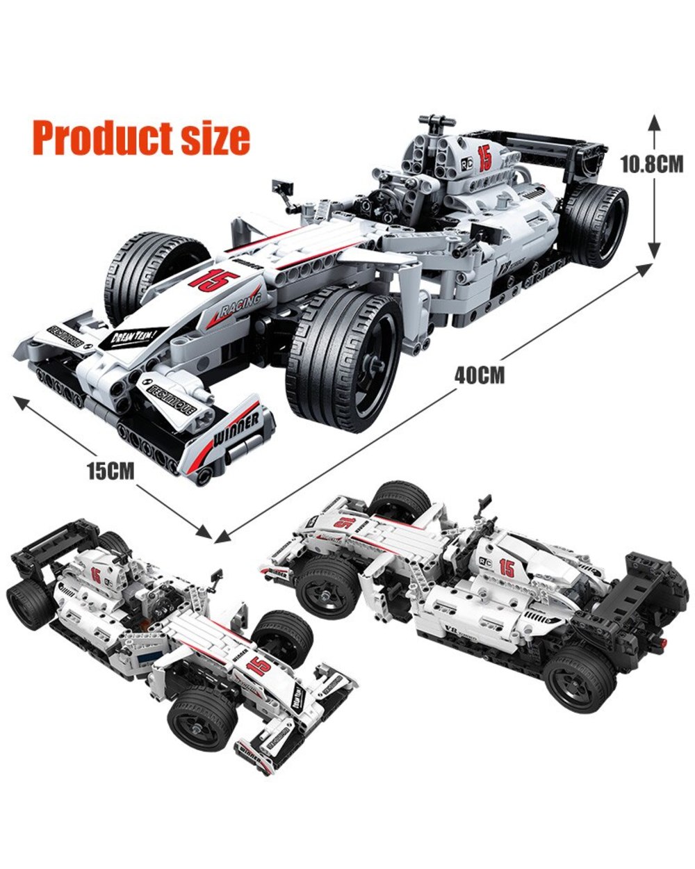 729pcs Technical City Racing Car Remote Control RC Car Electric truck Building Blocks bricks Toys For Children Gifts front-5