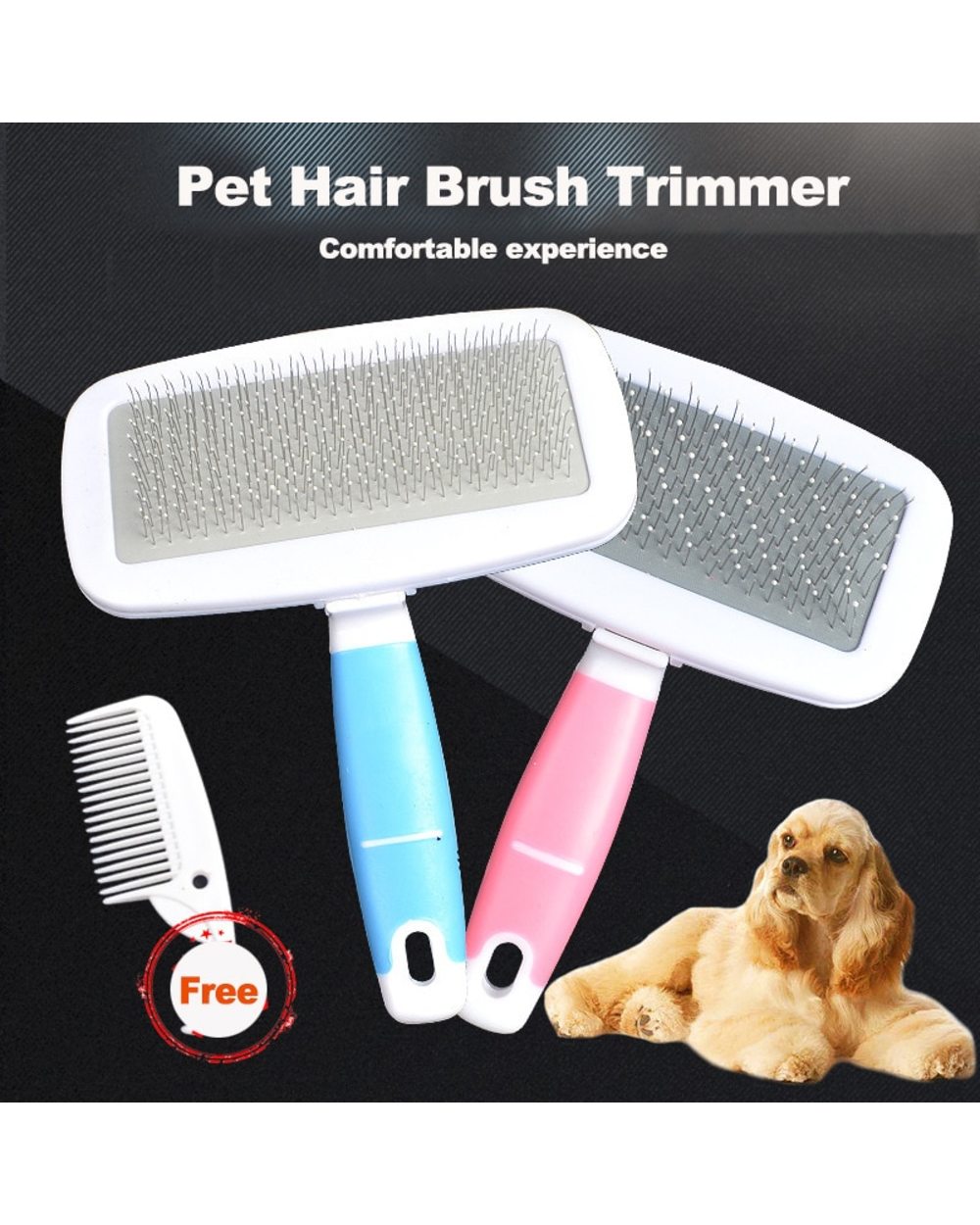 Dog Hair Removal Comb Grooming Cats Comb Pet Products Cat Flea Comb Pet Comb for Dogs Grooming Toll Hair Brush Trimmer front-0
