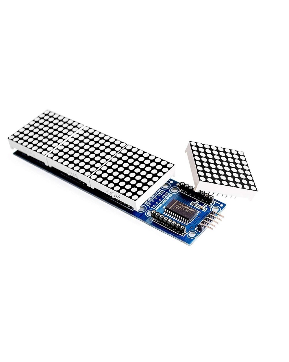 Max7219 Display Panel Dot Matrix Module Microcontroller 4 In One Display With 5P Line 4 In 1 Red Green For Arduino Diy front-1