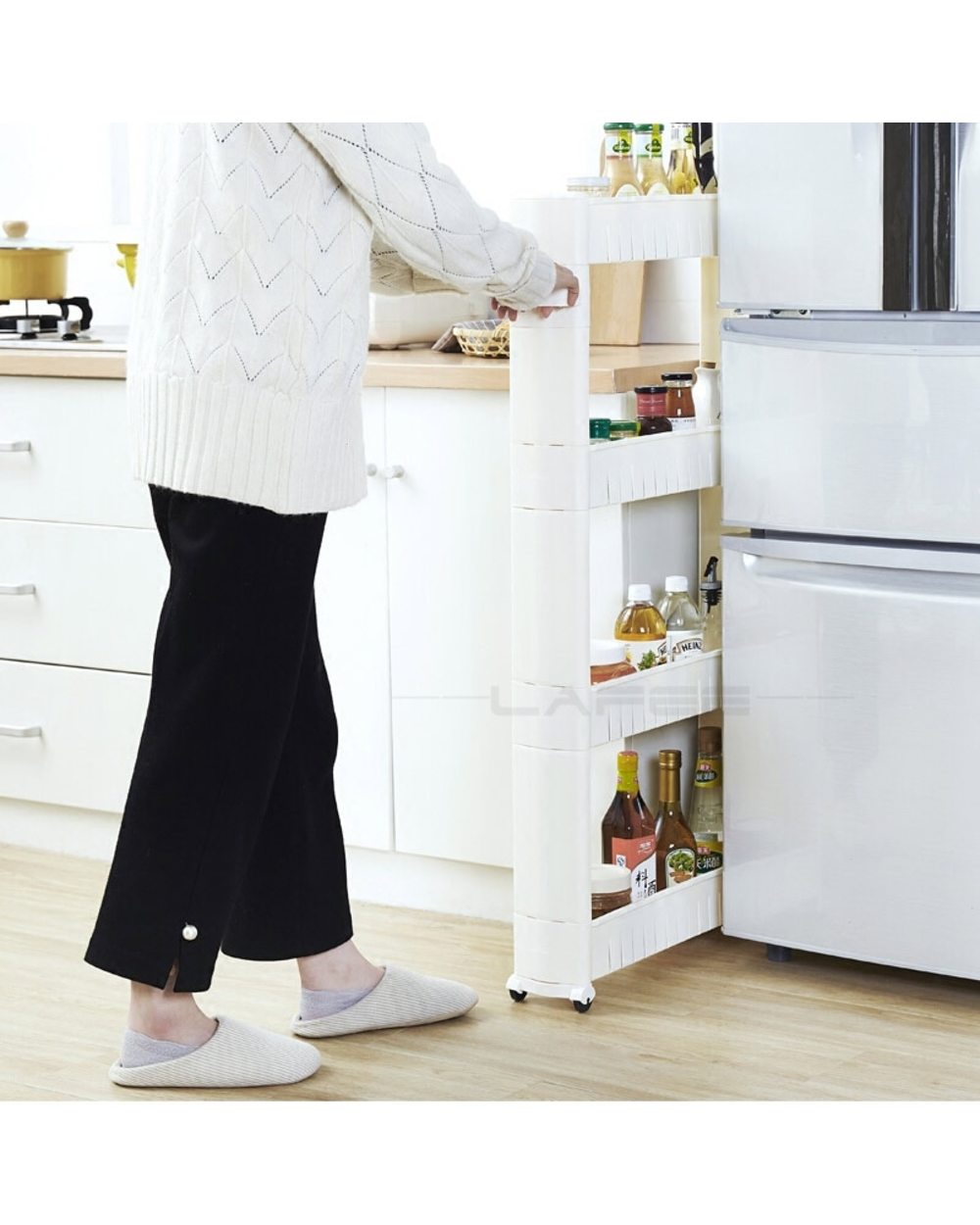 Interspace Gap Shelf Mobile Kitchen Toilet Gap Rack front-1