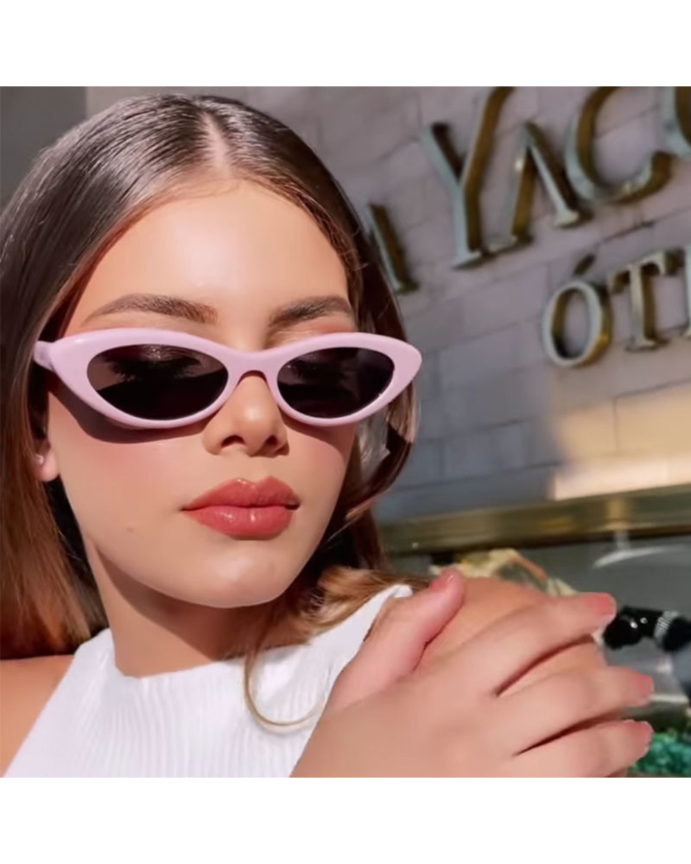 Leonlion 2021 Retro Cat Eye Sunglasses Women Luxury Brand Designer Eyewear Women/Men Oval Pink Glasses Women Gafas De S front-1