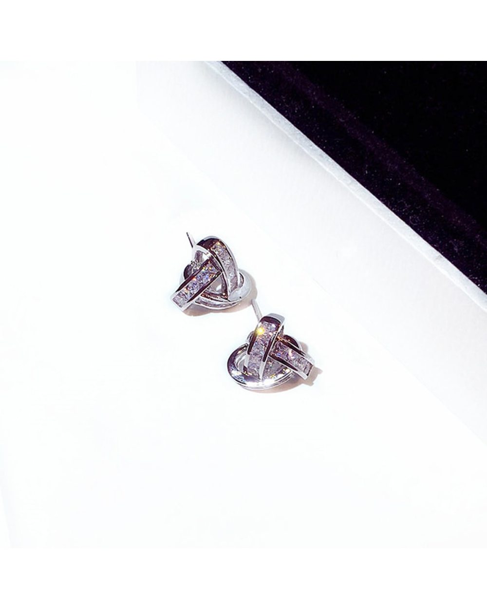 Iced Out Cycle Buckle Earring front-1