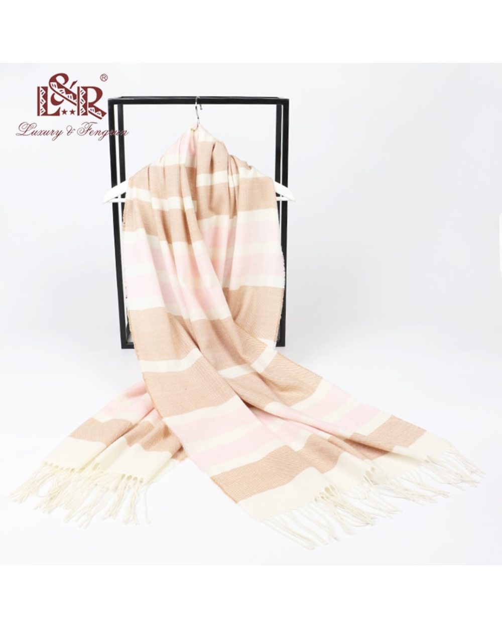 Foulard Autumn Winter Warm Cashmere Scarves Striped Plaid High Quality Long Tassel Women Thicken Wrap Shawl Ladies Wool front-0