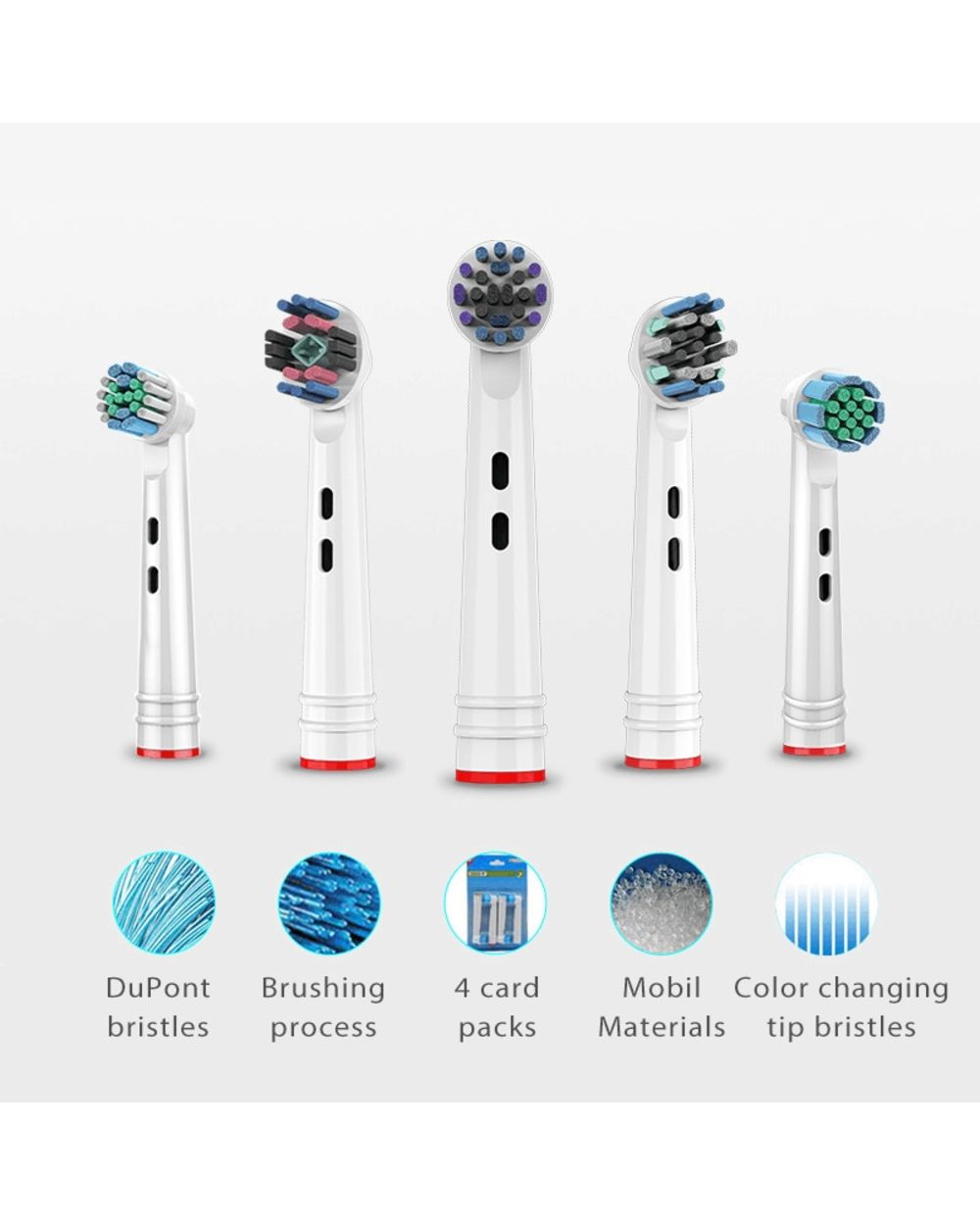 For Oral-B Electric Toothbrush Fit Advance Power/Pro Health/Triumph/3D Excel/Vitality Precision Clean Replacement Brush front-0