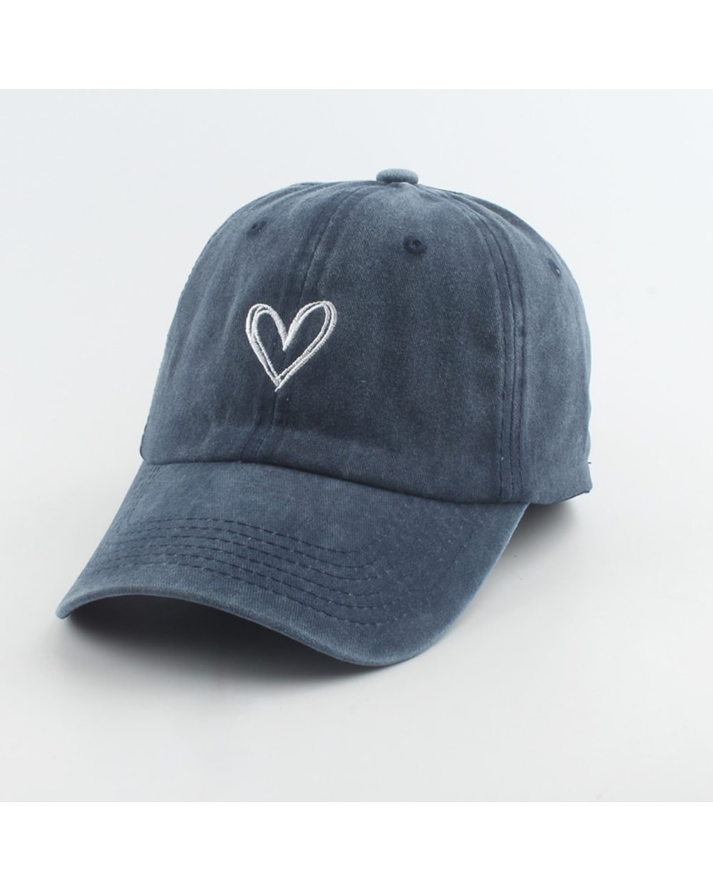 Fashion Outdoor Sport Baseball Caps For Men Women Love Heart Embroidery Snapback Cap Washed Cotton Dad Hat front-3