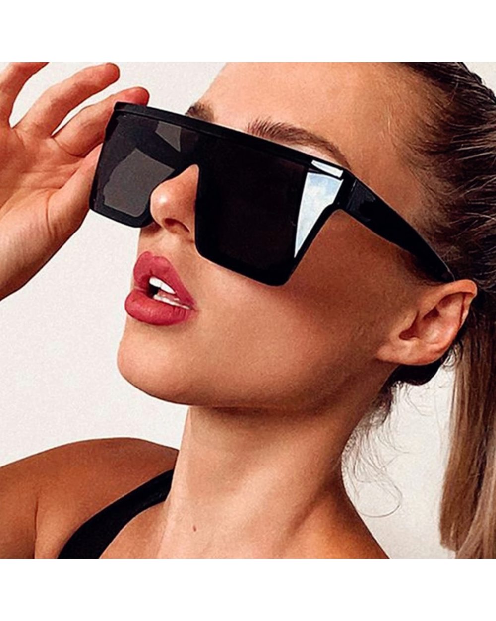 Olopky 2022 Oversized Square Sunglasses Women Vintage Big Frame Women Sun Glasses Fashion Shades For Women/Men Gafas De front-0
