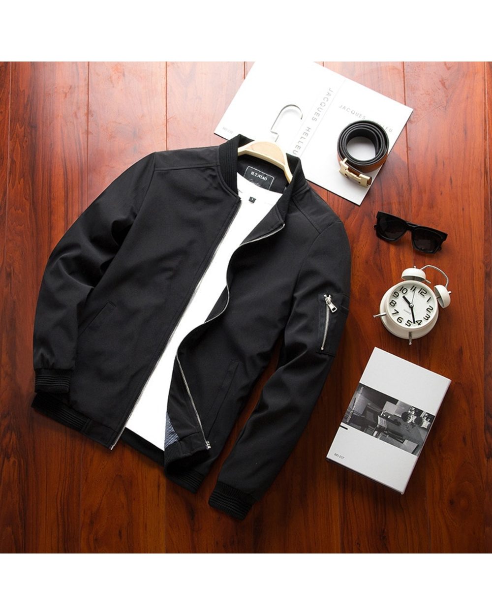 Bomber Zipper Jacket Male Casual Streetwear Hip Hop Slim Fit Pilot Baseball Coats Men Clothing Plus Size 4XL front-2