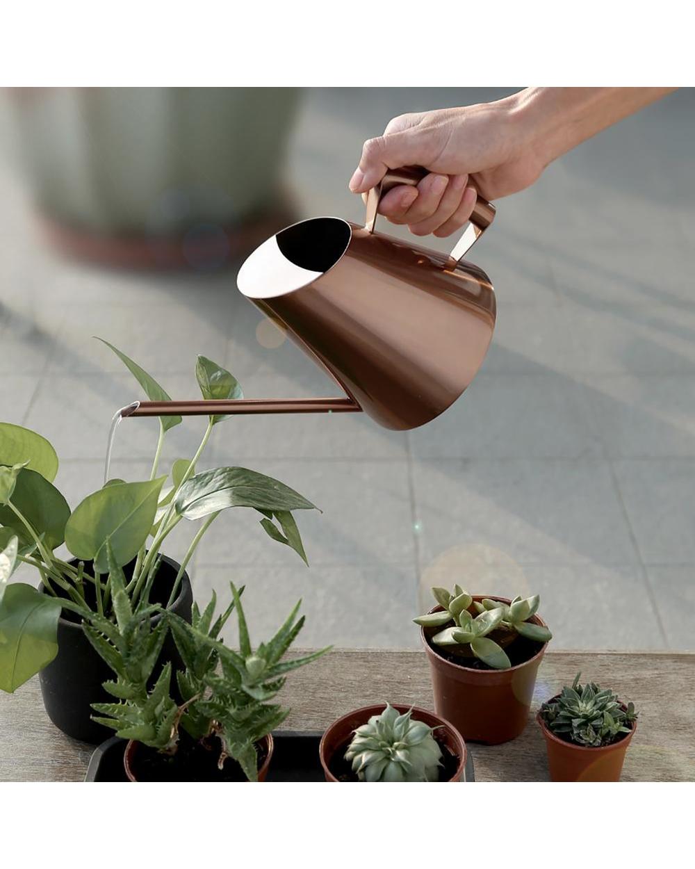 Stainless Steel Watering Pot Gardening Potted Small Watering Can Use Handle Perfect For Watering Plants Flower Garden T front-3
