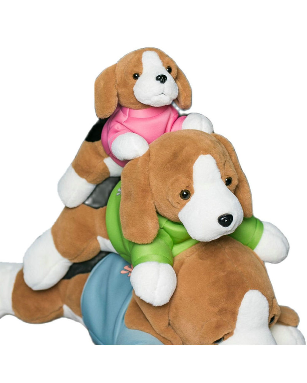 Simulation Dressing Beagles Dog Plush Toy Stuffed Lifelike Animals Beagles Hug Throw Pillow Touch front-0