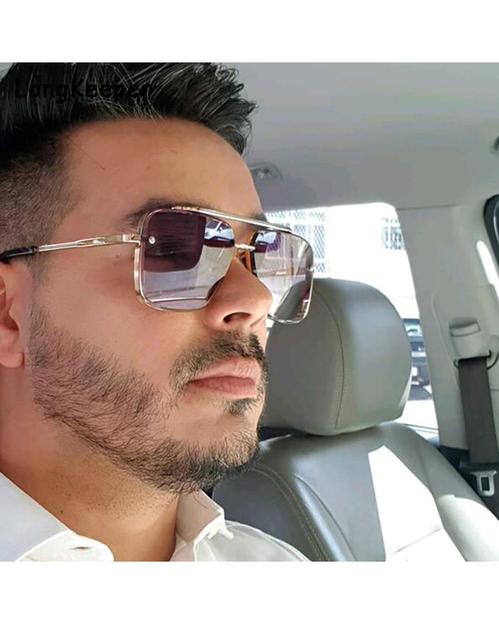 Pilot Sunglasses Luxury Classic Summer Style Gradient Lens Men Anti Glare Driving Sun Glasses Glasses Lunette De Soleil front-1