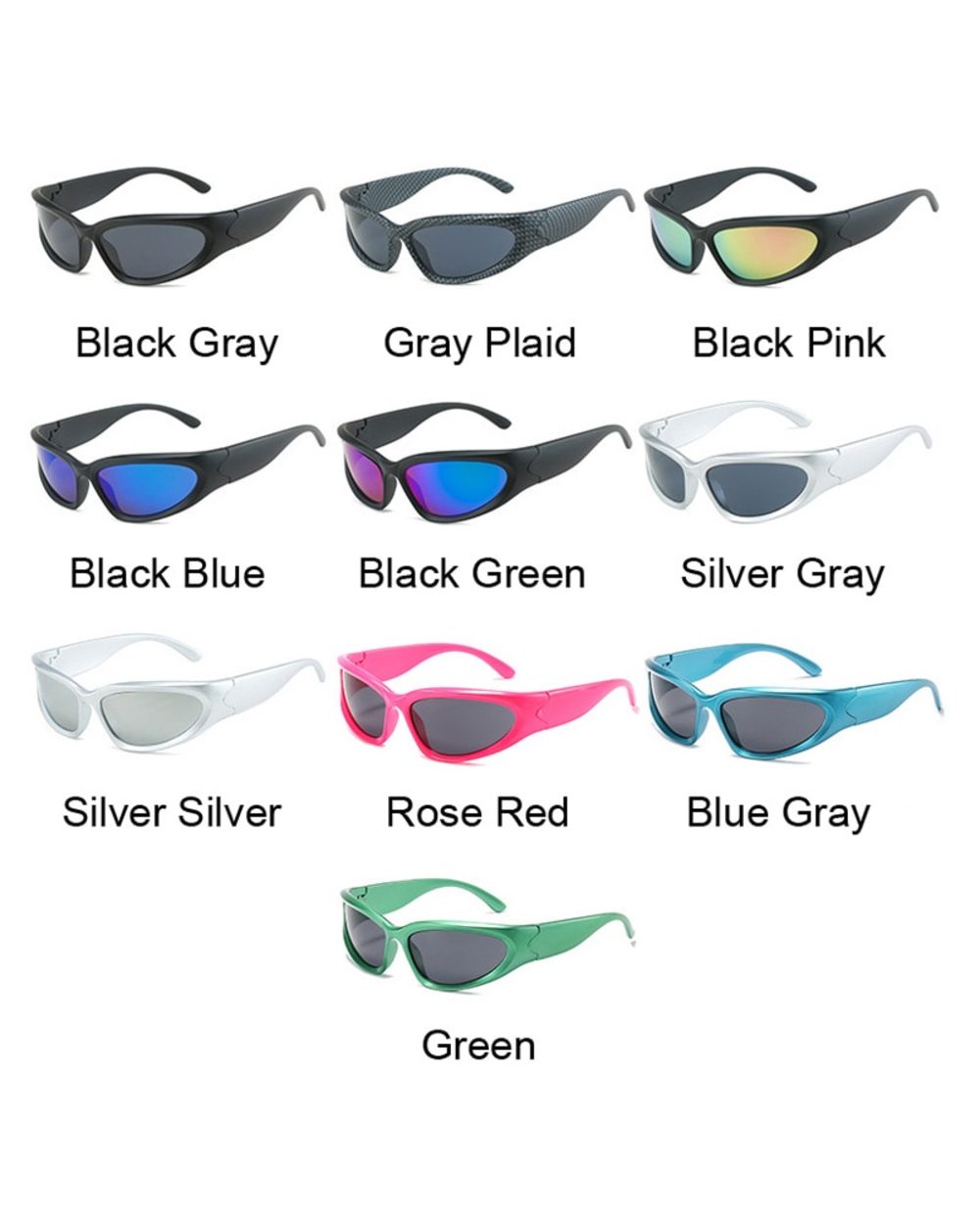 Brand Designer Steampunk Sunglasses Women Retro Mirror Sun Glasses Female Outdoor Sports Black Shades Vintage Driving E front-5