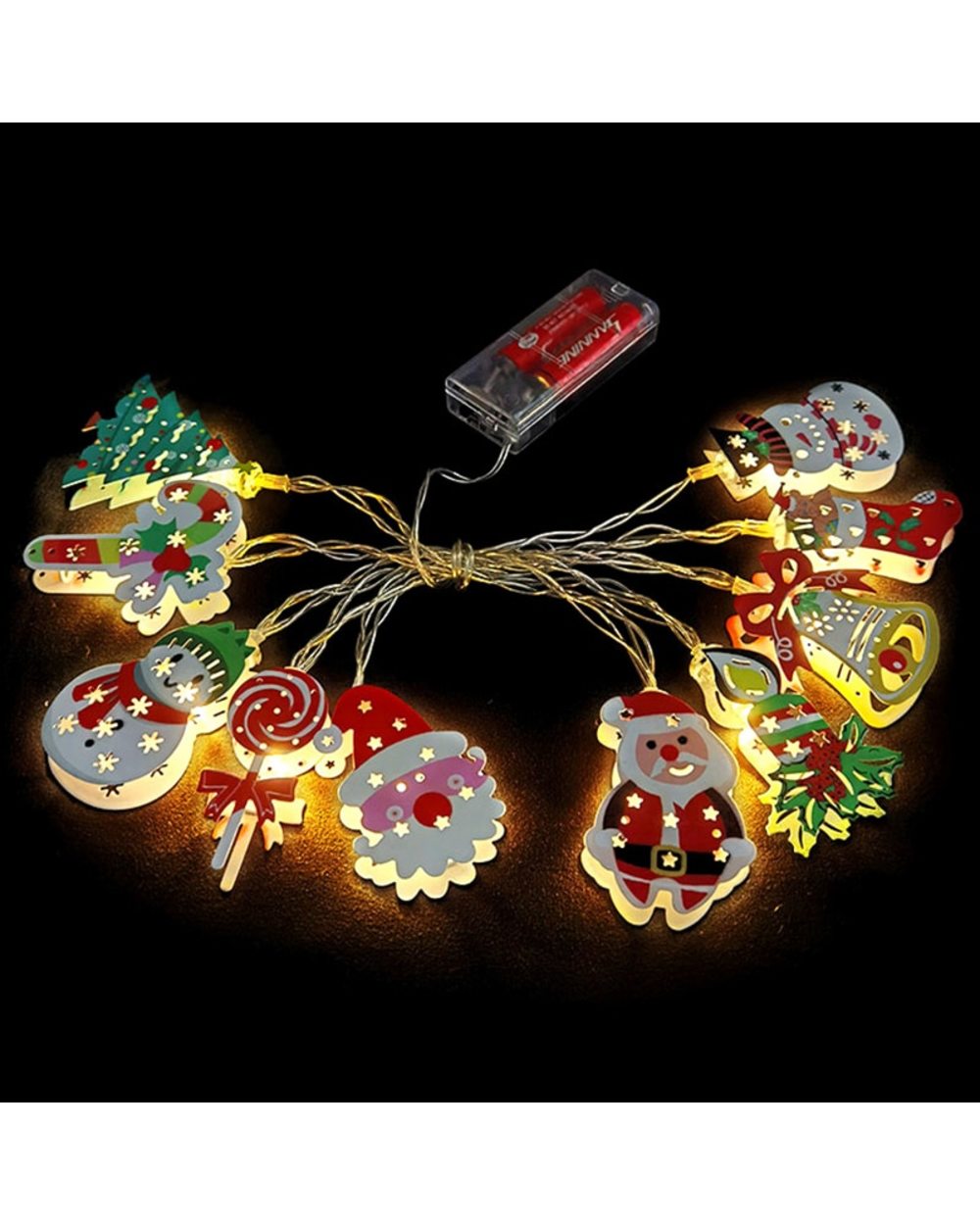 Santa Claus LED Light Merry Christmas Decorations For Home Christmas Tree Hanging Ornaments Garland Xmas New Year Gifts front-3