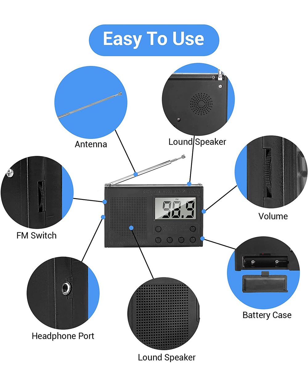 Diy Radio Kit Fm Stereo Radio Module 76-108Mhz Wireless Receiver Lcd Display Dc 3V Electronic Soldering Practice Digita front-3