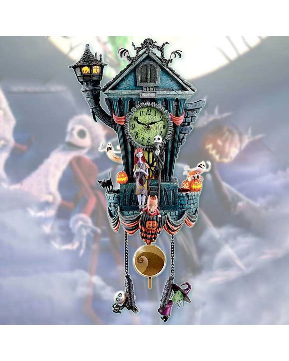 Halloween Carousel Jesus Staring At The Clock Pendant Garden Ornaments Elf Ornaments Ornaments Skull Ornaments front-2