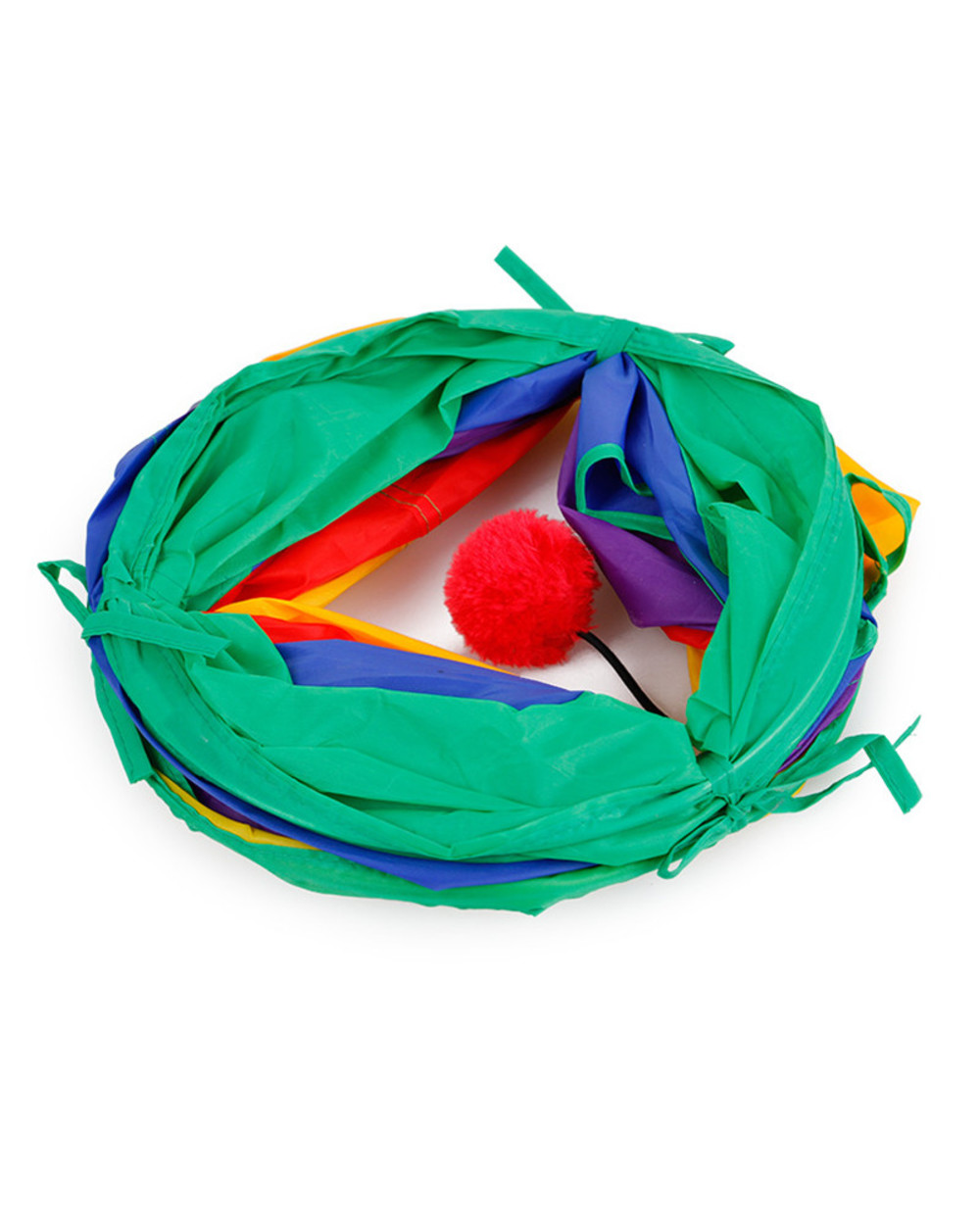 Indoor 2/3/4 5-Way Collapsible Cat Tunnel Tube Kitty Tunnel Bored Cat Pet Toys Peek Hole Toy Cat Puppy Kitty Kitten Rab front-5