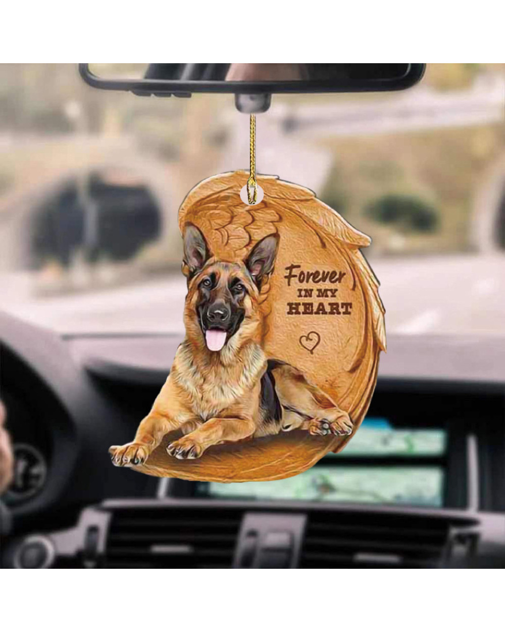 Cute Funny Dog Sleeping Angel Acrylic Wing Dog Hanging Ornament Cartoon Car Pendant Bag Keychain for Rear View front-5