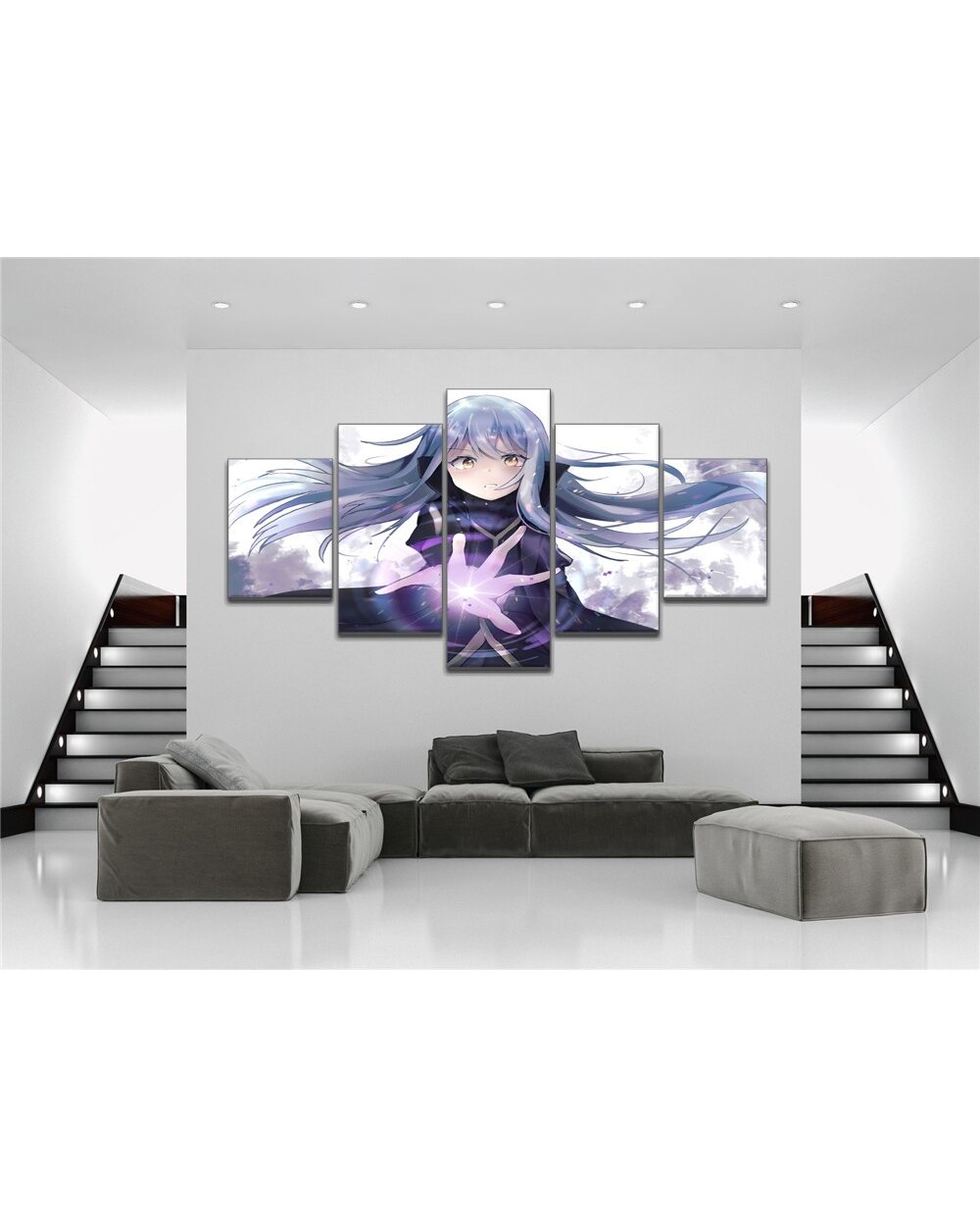 Slime Anime Poster Rimuru Tempest Picture Print Anime 5 Panel Canvas Art Wall Decor front-4