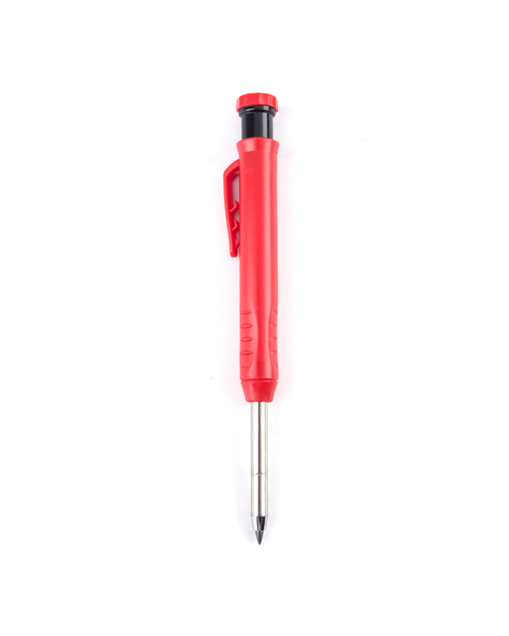 Solid Carpenter Pencil Set With 7 Refill Set Leads Built-In Sharpener Deep Hole Mechanical Marker Marking Pen Tool Mark front-2