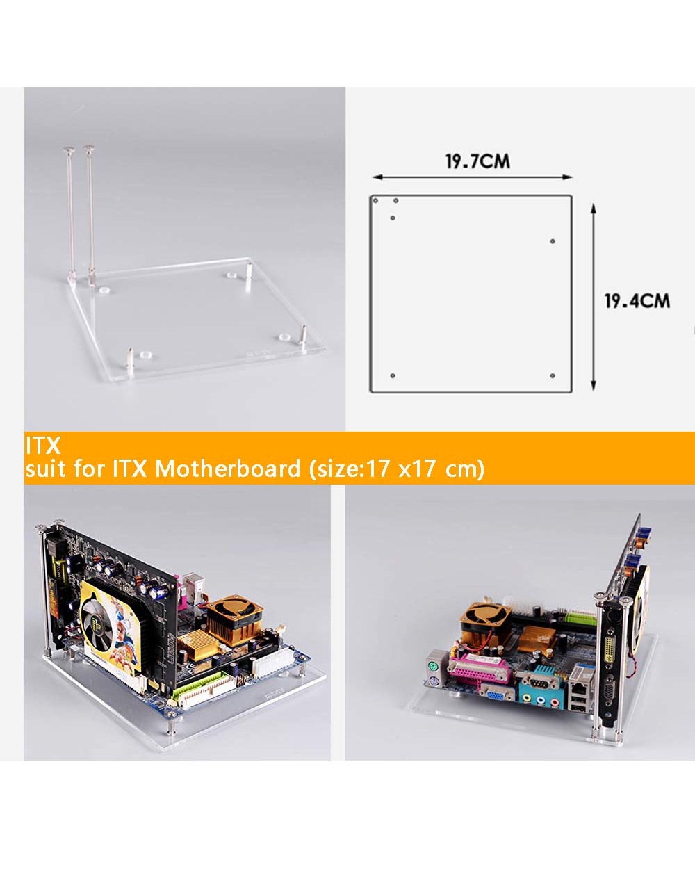 Pc Open Frame Test Bench Chassis Mini Itx Matx Eatx Atx Motherboard Computer Case Diy Wall Stand Vesa Back Hanger Holder front-3