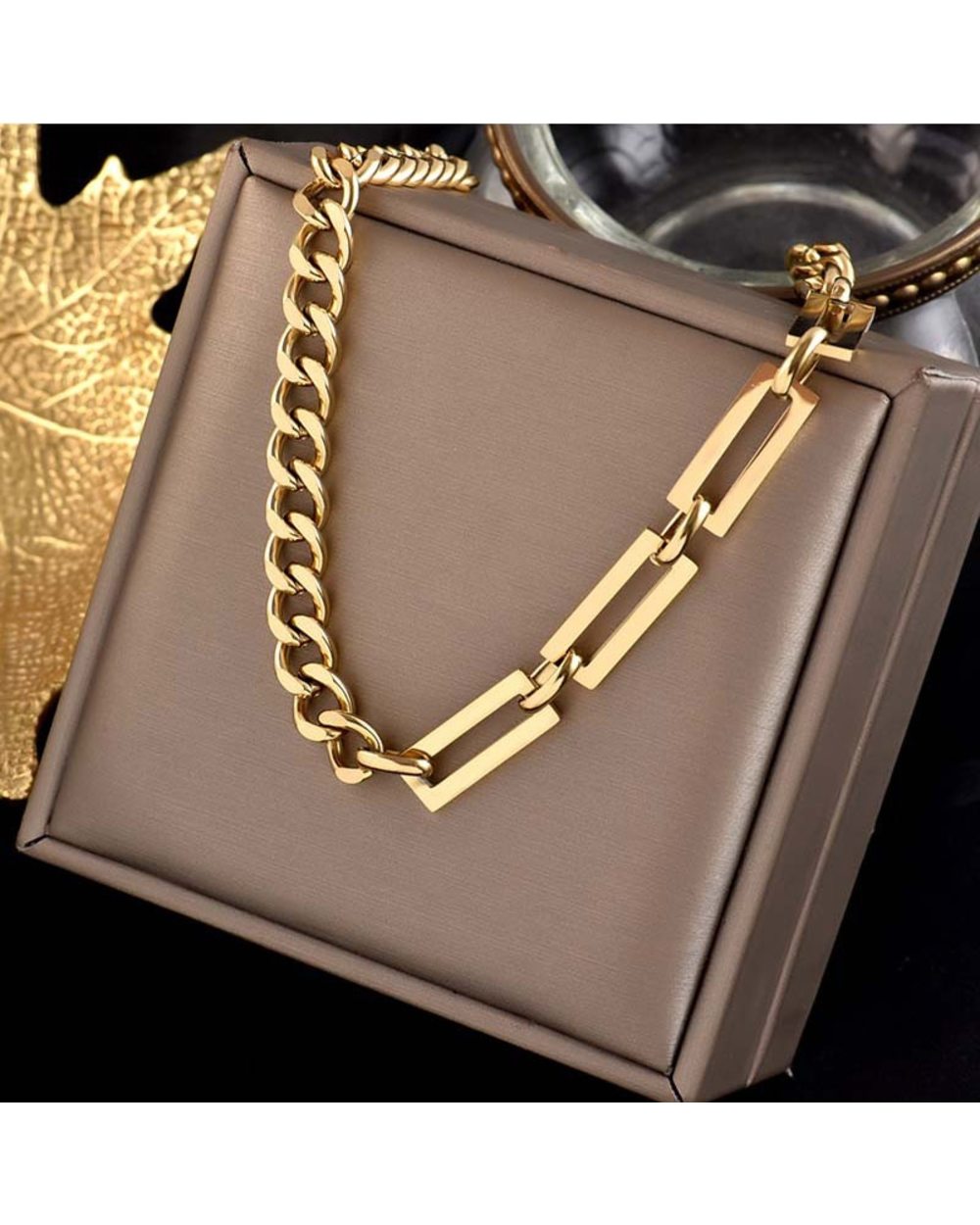 Stainless Steel Thick Chain Necklaces For Women Chokers front-0