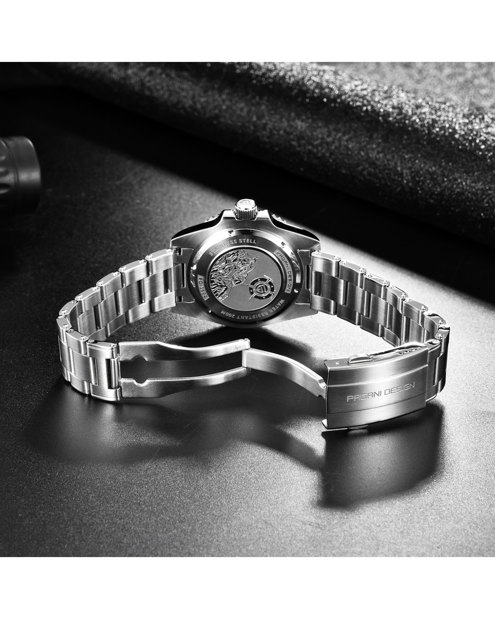 PAGANI DESIGN Sapphire Glass Men Automatic Mechanical Military Watches Men Stainless Steel 200 Waterproof Watch front-5