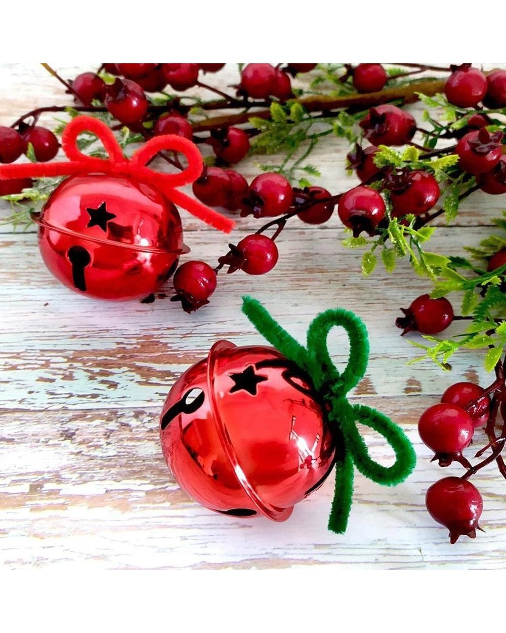 10Pcs Five-Point Star Christmas Bells Mini Creative Christmas Ornaments Handmade Bell Rattle Jingle Bells Shiny Decor front-1