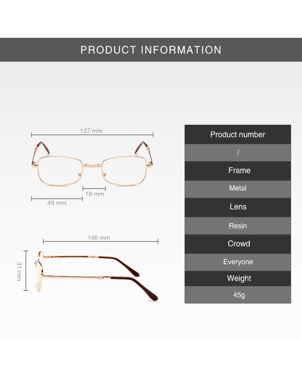 Folding Reading Glasses Portable Progressive Biofocal Eyewear Mens Parent Anti-Blue Ray Presbyopic Eyeglasses With Leat front-5