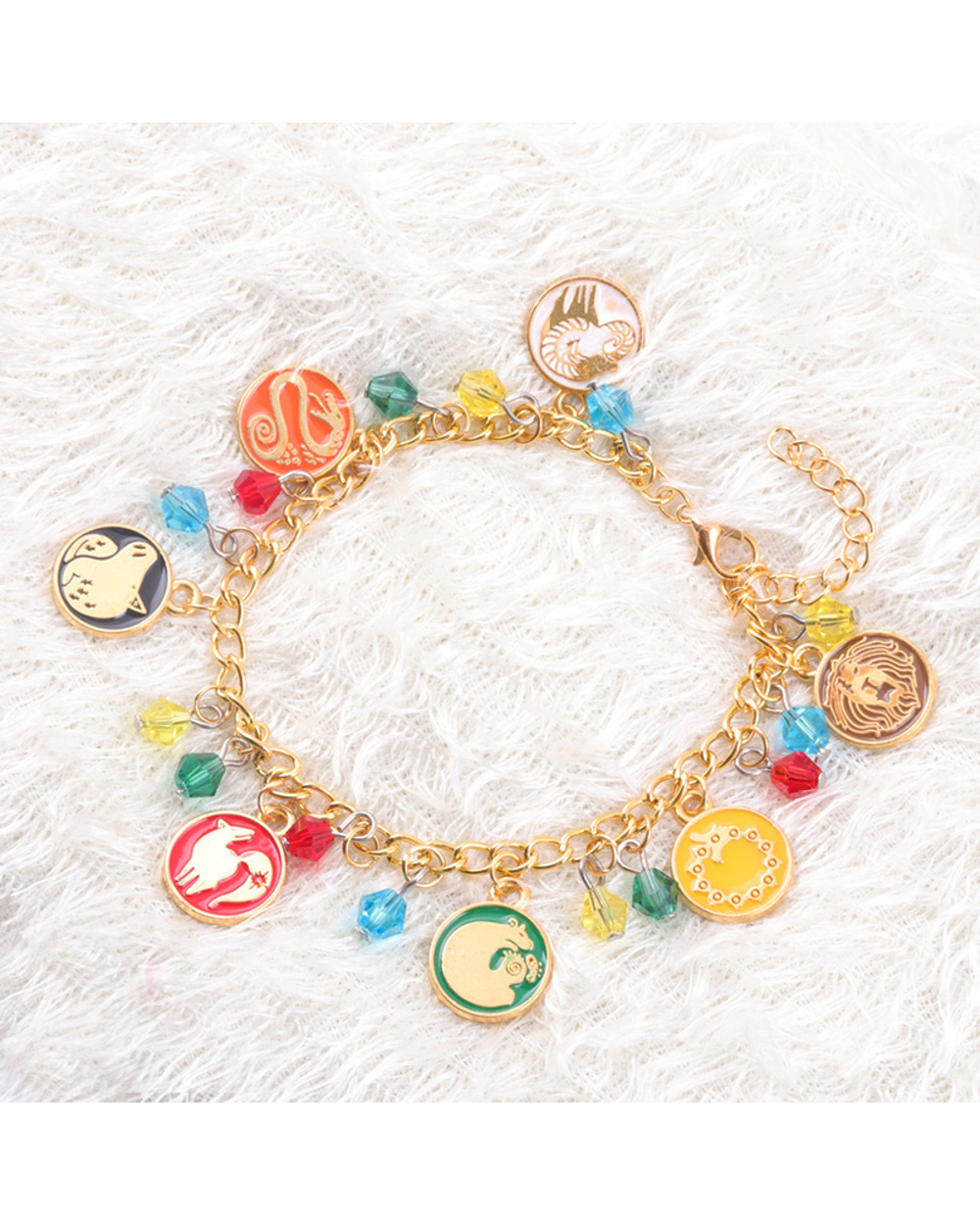 Anime The Seven Deadly Sins Charms Bracelet Meliodas Escanor Nanatsu No Taizai Dragon Lion Boar Goat Fox Tattoo Badge B front-3