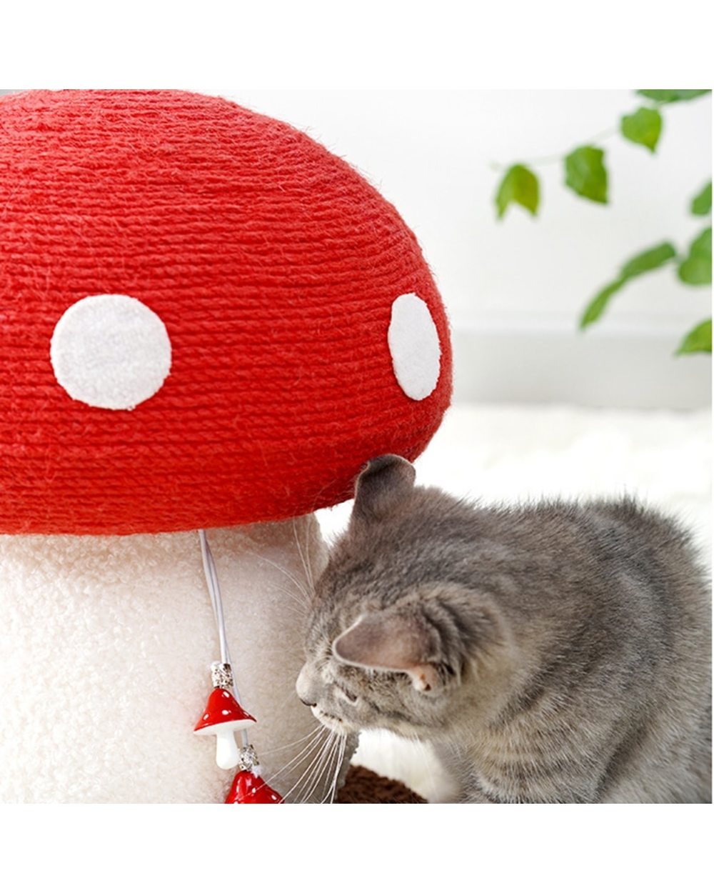 Cat Scratcher Sisal Scratching Climbing Frame Mushroom Durable Bite Resistant Funny Playing Ball Toys for Kitten Pet front-2