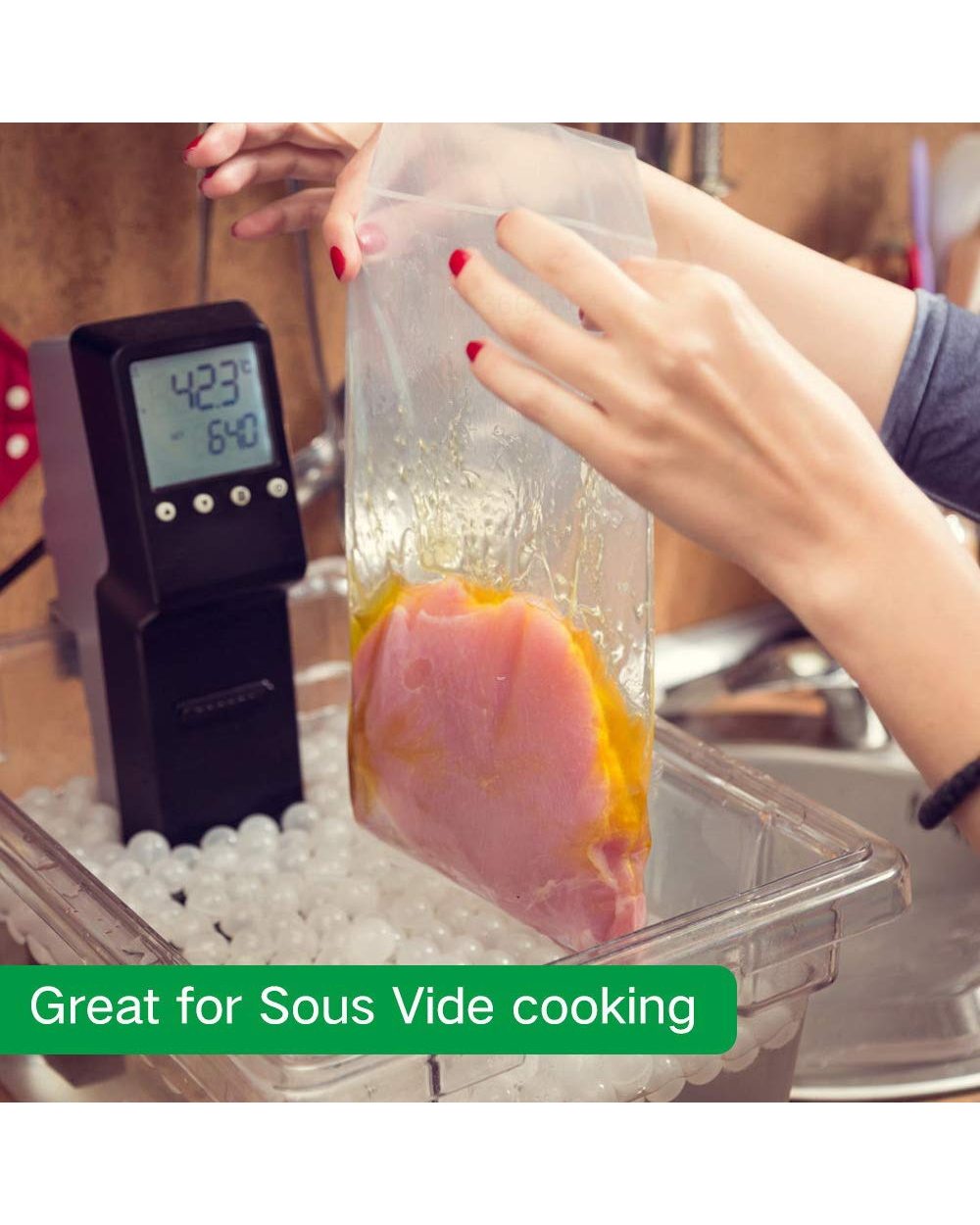 Sous Vide Roll Bags For Vacuum Packing Machine Packaging Food Storage Vacuum Bags For Vacuum Sealer Length Is 1500Cm front-2