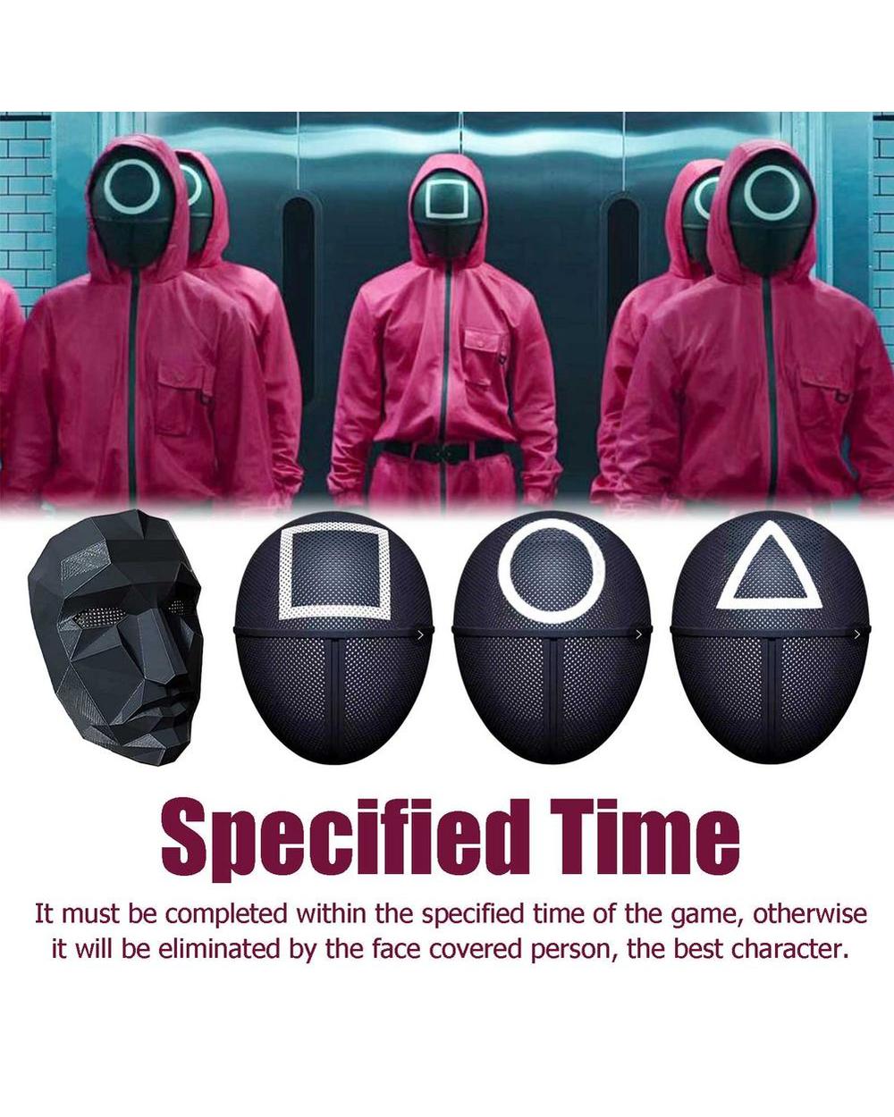 Squid Game Mask Cosplay Halloween Party front-2