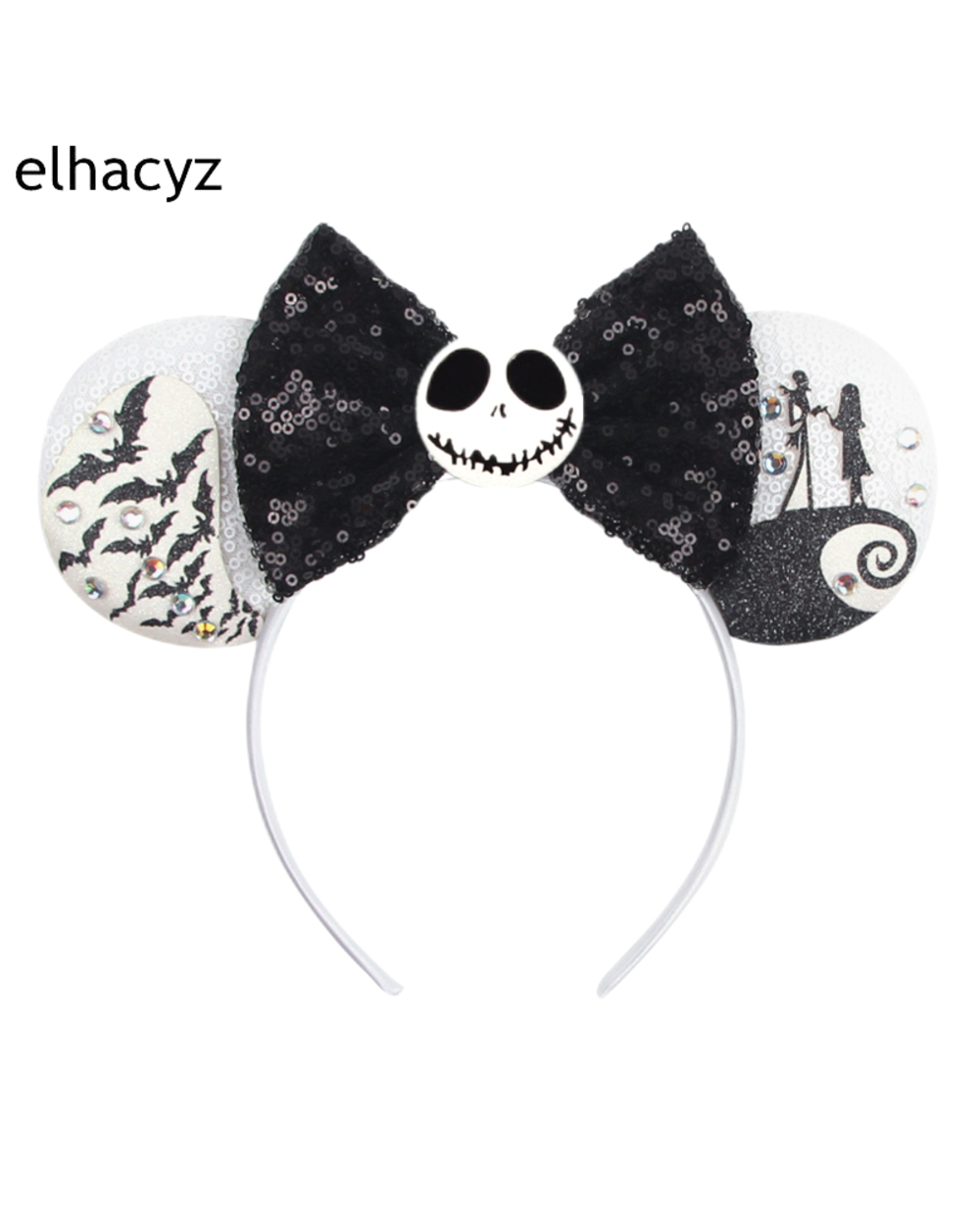 2022 New Festival Sequins Bow Mouse Ears Hairband Party Hair Accessories Glitter Halloween Headband For Women Girls front-3