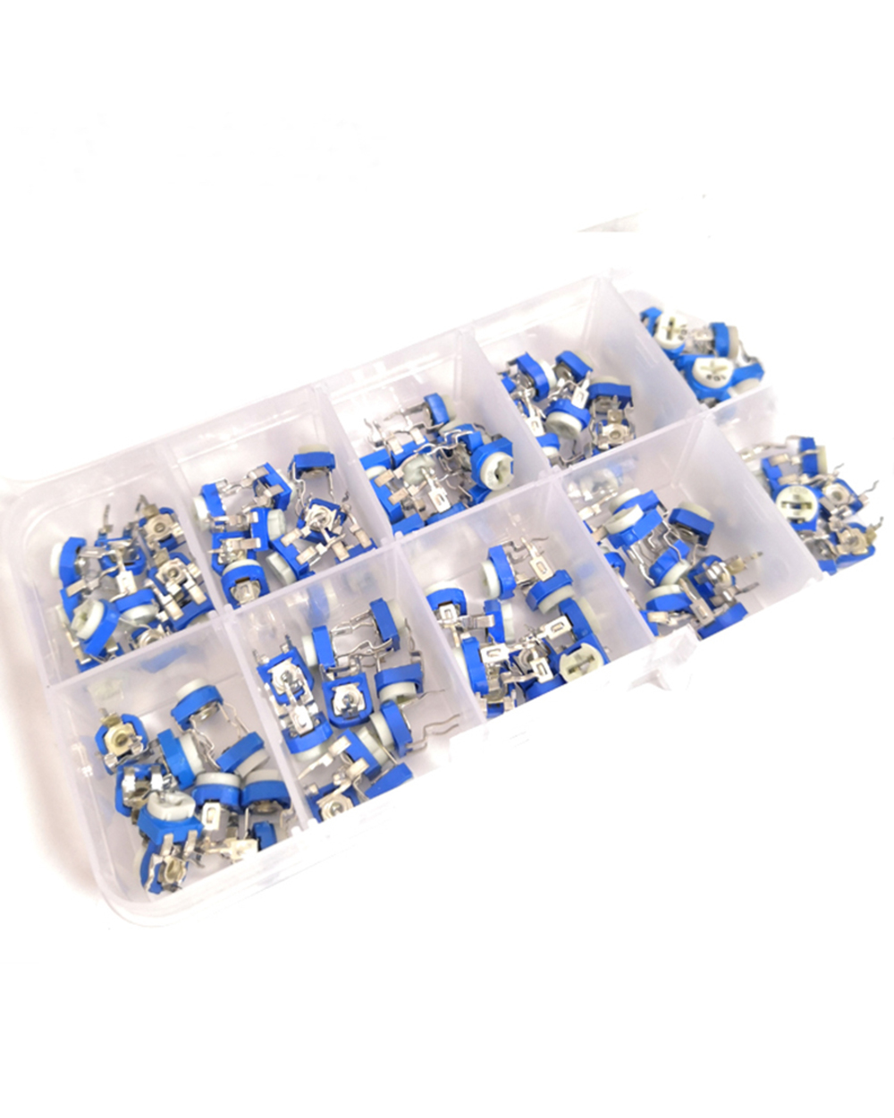 100Pcs/Lot Rm065 Potentiometer Variable Resistors Kit 500 Ohm -1M Ohm Trimmer Potentiometer Adjustable Resistors Set 1K front-0