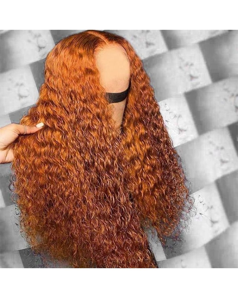Lace Front Wig Human Hair Wigs Transparent Deep Wave Burgundy 99J Kinky Curly Wig Pre plucked Bleached Knots Wig front-1