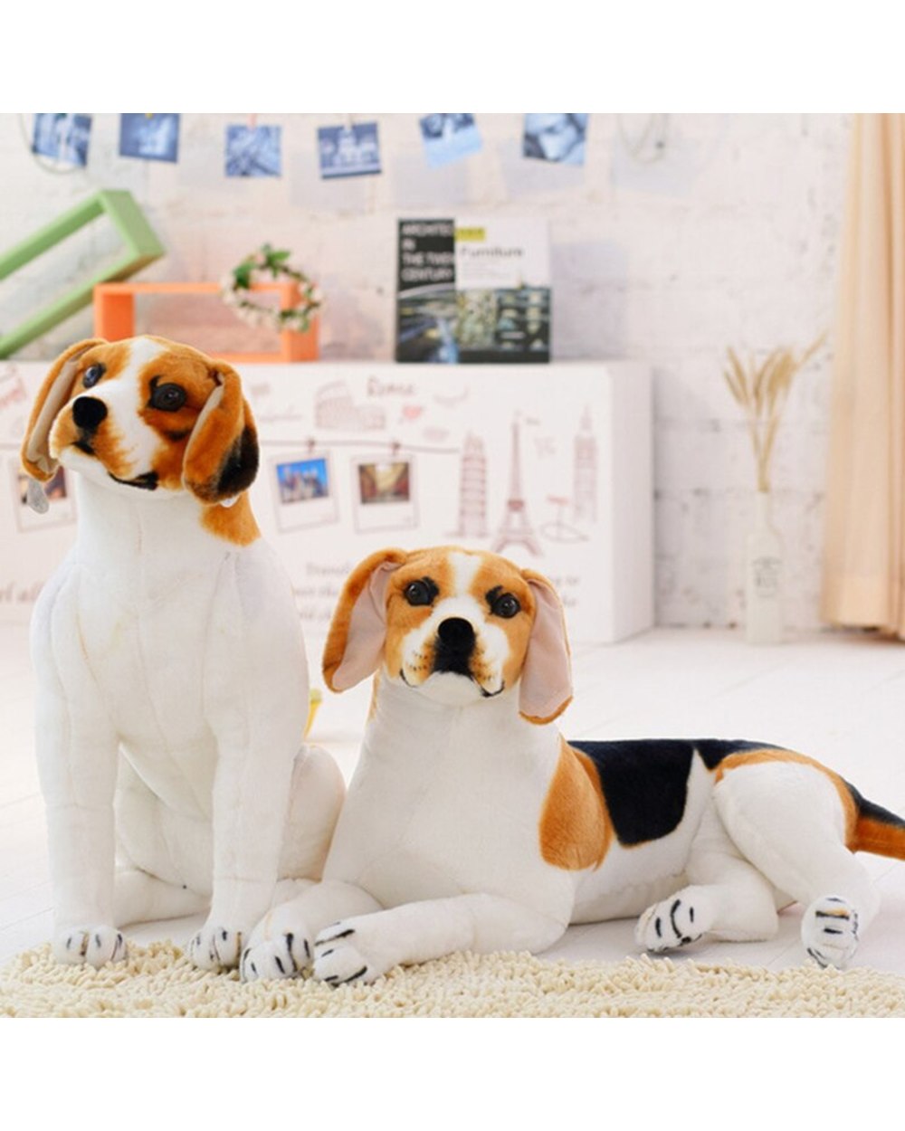 Beagle Dog Toy Realistic Stuffed Animals Dog Plush Toys Gift For Children Home Decor Pet Store Promotion Mascot front-5