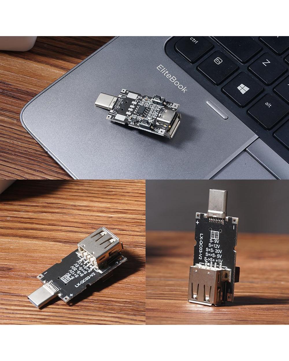 100W 5A Qc Trigger Type-C Usb Qc Decoy Trigger Board 5/9/12/20V Qc2.0/3.0 Trigger Adapter Cable Connection Polling front-2