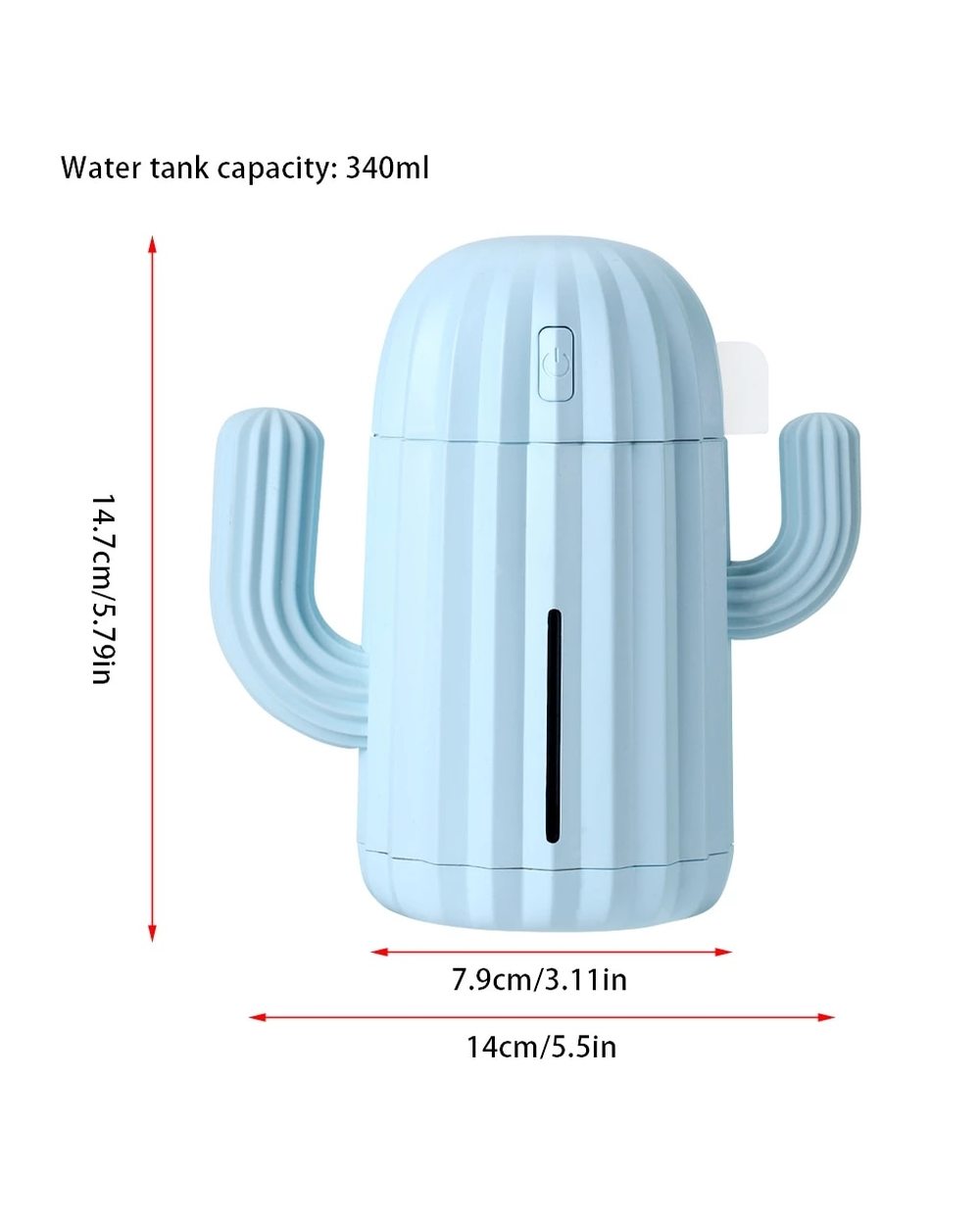 Wireless Air Humidifier 1200Mah Cactus Rechargeable Portable Aromatherapy Essential Oil Diffuser Battery Humidificador front-3