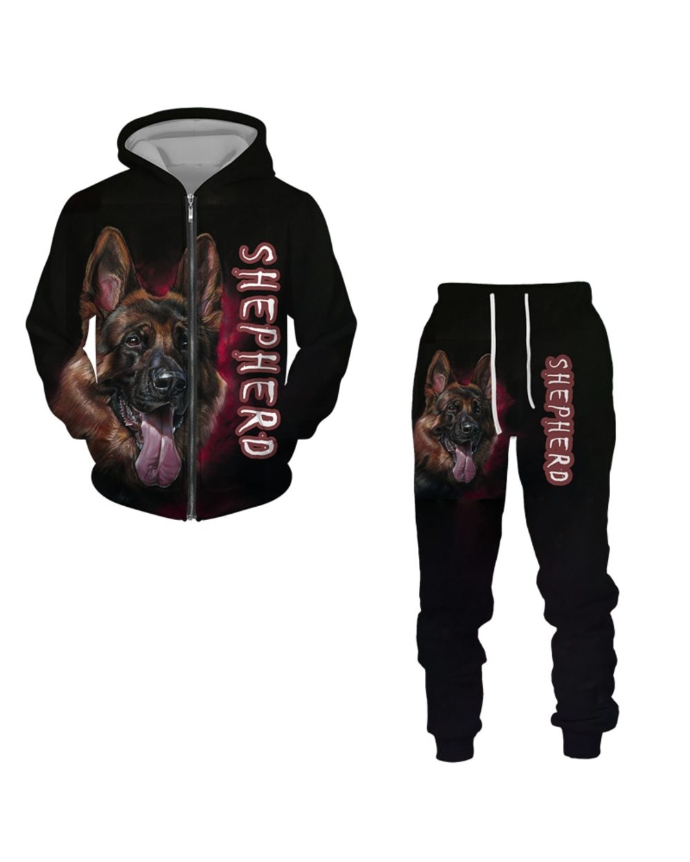 3D Shepherd Printed Mens Sets Hoodies+Pants Autumn Winter Sport Suits Casual Sweatshirts Tracksuit Sportswear Mens front-1