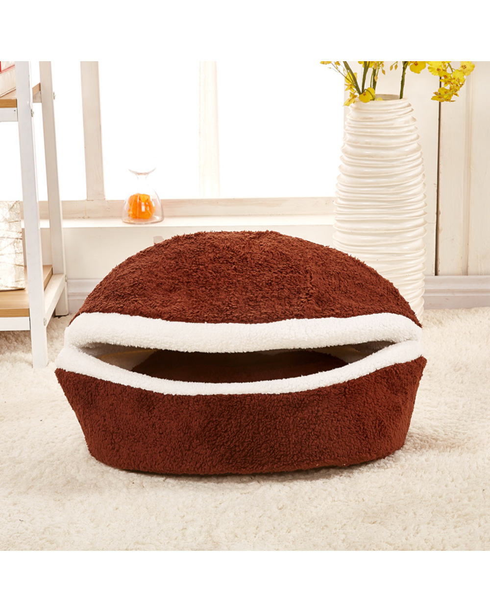 High Quality Dog Houses For Small Dogs Pet Supplies Luxurious Sleeping Bag Fabric Product Cats And Little Winter Dog Be front-0