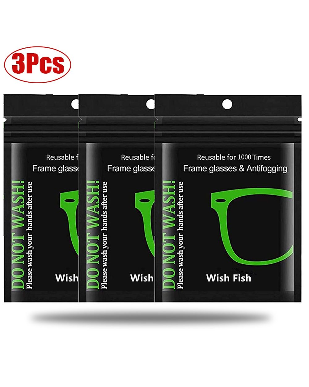 3Pcs Nano Anti-Fog Glasses Cloth Reusable Eyeglasses Wipes Lens Cloth Defogger Sunglasses Wiping Wipes Suede Pre-Moiste front-0