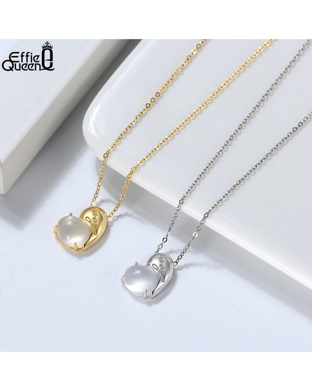 Effie Queen Personalized Gift To My Mom Necklace Birthday Gift to Mother 14K Gold Plated 925 Silver Necklace front-2