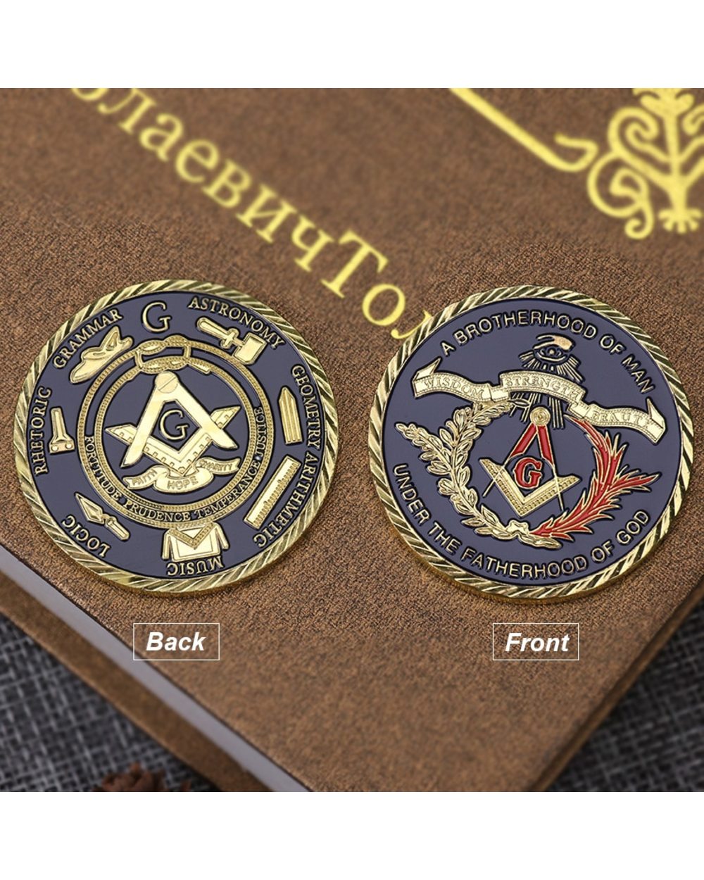 Brotherhood Of Man The Fatherhood Of God Masonic Coin front-5