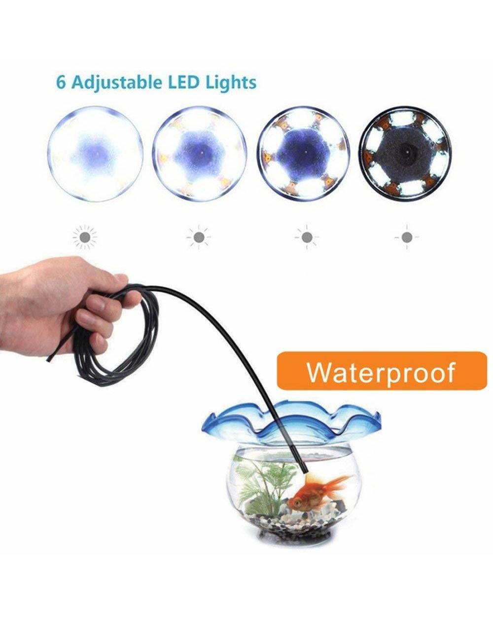 2020 New 7.0Mm Endoscope Camera Hd Flexible Ip67 Waterproof Mini Usb Endoscope 6Led Cable Inspection Borescope For And front-4