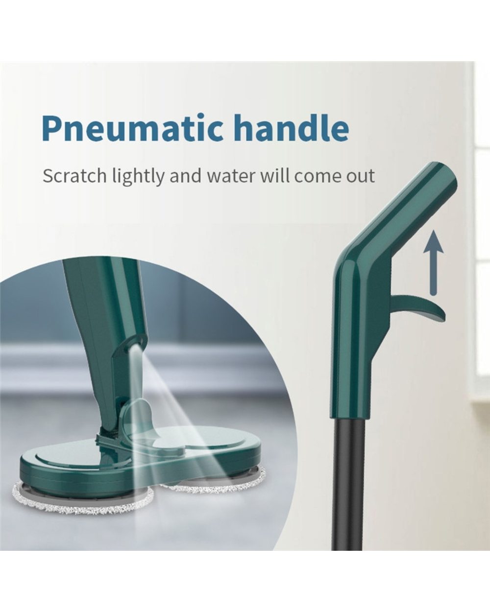 Floor Mop With Sprayer For Cleaning Handheld Wireless Rotary Electric Mop Floor Cleaning Chargeable Home Appliance front-3