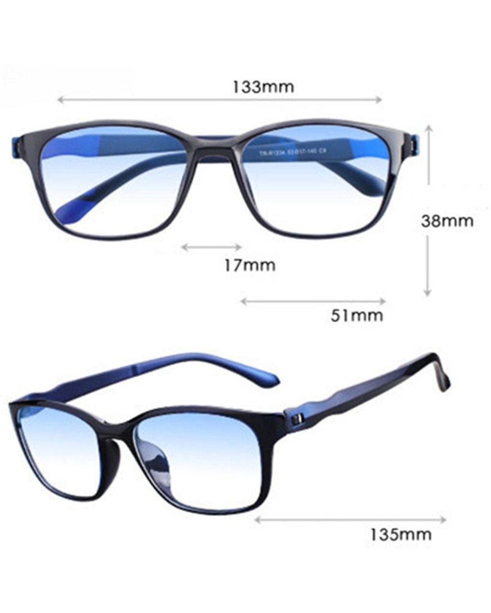 Reading Glasses Men Anti Blue Rays Presbyopia Eyeglasses Antifatigue Computer Eyewear With +1.5 +2.0 +2.5 +3.0 +3.5 +4.0 front-4